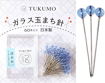 Amazon | TUKUMO ガラス玉まち針 半透明 待針 待ち針 ストリングアート